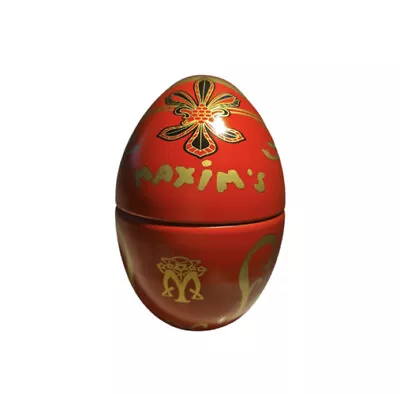 Maxim's Of Paris Egg Shaped Red Tin • $9.50