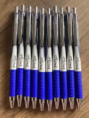 Zebra Z-Grip Flight Retractable Ball PenBlue Ink Medium 1.2mm NibPKT 10 PENS • £11.50