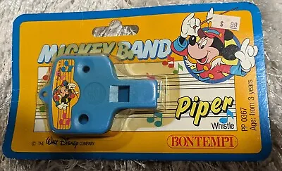 Vintage Bontempi Disney Mickey Mouse Band Piper Whistle Made In Italy New • $14.50