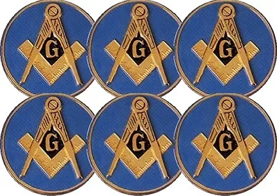 Masonic Car Auto Emblem - Six Pack (Light Blue MAE-1-6) • $25