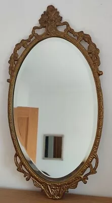 £50 • Buy Stunning Vtg Cast Metal Framed Gold Mirror Ornate French Rococo Baroque Style
