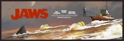 Jaws By JC Richard SIGNED Screen Print Poster Art MINT Movie Mondo 36x12 • $250