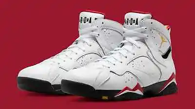 Nike Air Jordan 7 Retro Cardinal White/Red Sneakers Mens Size US 8-13 NEW RARE✅ • $210