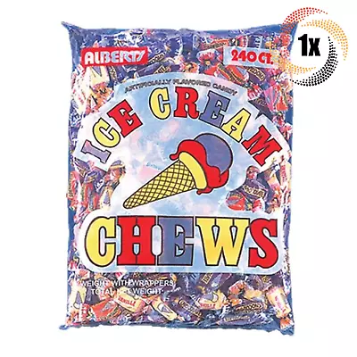 1x Bag Alberts Ice Cream Fruit Chews Assorted Flavors | 240 Candies Per Bag • £16.60