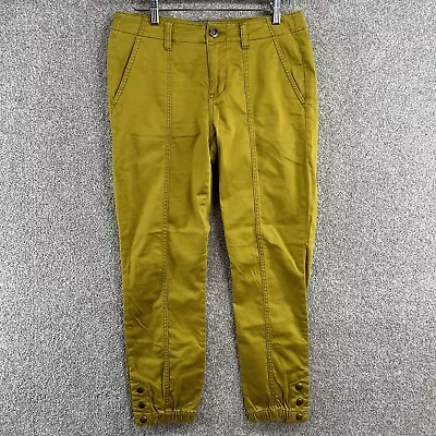 Cabi Women's Pants Size 4 Yellow Mid Rise Straight Leg Chino • $14.98