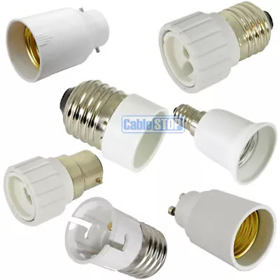 E14 SES E27 ES GU10 B22 Bayonet Edison Screw Light Bulb Socket Converter Adapter • £5.25