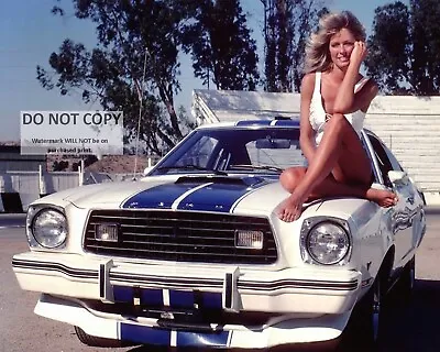 Farrah Fawcett-majors On Ford Mustang Cobra Ii - 8x10 Publicity Photo (ep-660) • £8.56