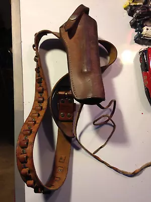 Vintage Bianchi #1  Lawman  Large S.A. 6 1/2  Single Action Leather Holster BELT • $19.99