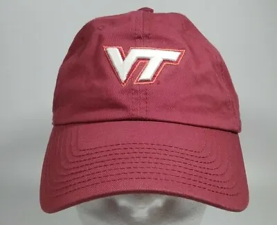 Virginia Tech Hokies KNP Hat Cap 100% Cotton Fabric Strap Closure Hologram VF • $9.95