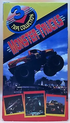 Monster Trucks 3 Tape Collection VHS 1994 **Buy 2 Get 1 Free** • $4.79