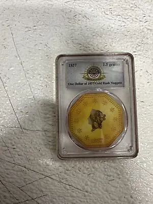 1857 SS Central America Shipwreck PCGS One Dollar Of Gold Rush Nuggets 1.5 Grams • $340