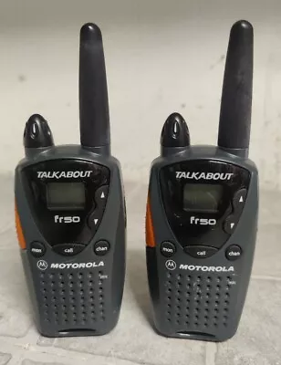 Lot Of 2 Motorola Talkabout Fr50 2 Way Radio Walkie Talkies NO BATTERIES  • $18.95