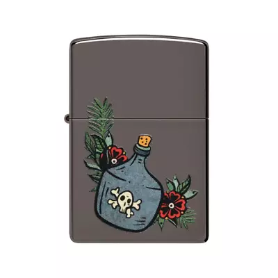 Zippo Coloured Tattoo Black Ice Lighter - Genuine Zippo • $82.95