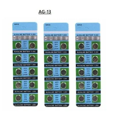 30 X Ag13 Lr44wcx44357a 1.5v Alkaline Button Batteries Exp : 31/12/2025 • £3.59