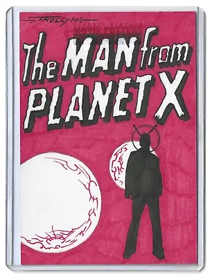 CLASSIC SCI-FI & HORROR POSTER SKETCH - THE MAN FROM PLANET X By TOM KELLY • $37.29