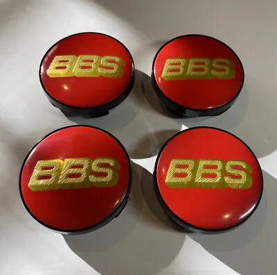 BBS Wheel Centre Caps Red & Gold 60mm X4 Cap • $36