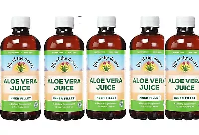 Lily Of The Desert Aloe Vera Juice - Inner Fillet  32 Fl.oz(pack Of 5)exp 5/26 • $54.99