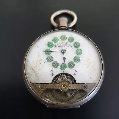 Hebdonas 8 Day 925 Silver Pocket Watch • £26.13