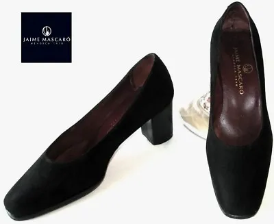 Jaime Mascaro - Shoes All Leather Black Velvet 35 - Very Good Condition • £33.22