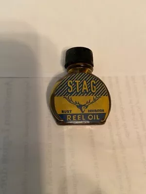 Vintage Glass Bottle Of Stag Reel Oil • $15.50