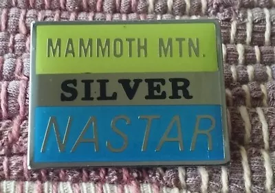 Mammoth Mtn Silver NASTAR Badge Pin • $15.95