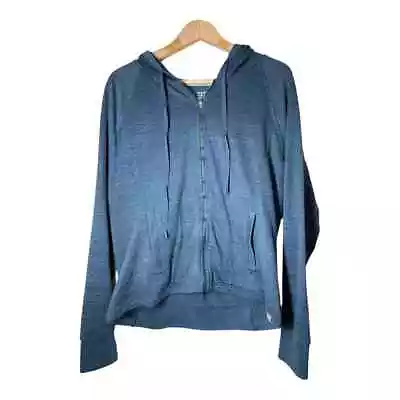 Title Nine Blue Full Zip Hoodie Jacket XL Womens • $24.99