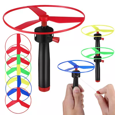 Plastic Cable Flying Saucer Ufo Child Propeller Toy Children • £4.75