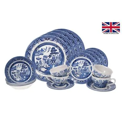 $99 • Buy Queens By Churchill - Blue Willow 20pc Dinner Set (Made In England)