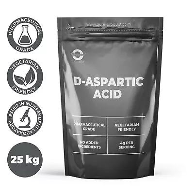 $1048.95 • Buy 25kg Pure D-aspartic Acid Powder  Bulk Pack