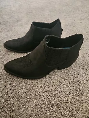 PFR Blowfish Malibu Vegan Ankle Western Cowboy Boots Womens B130 Black Size 7 • $14.99