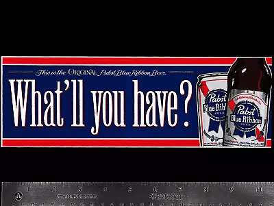 PABST Blue Ribbon Beer What’ll You Have - Original Vintage Racing Decal/Sticker • $5.95