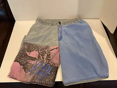 Ocean Pacific Vintage 80s OP Blue Pink Drawstring Waist Shorts Original Wave • $13.99