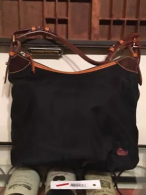 Dooney &Bourke Large Erica Black Nylon Satchel Shoulder Bag Extremely Clean • $39.99