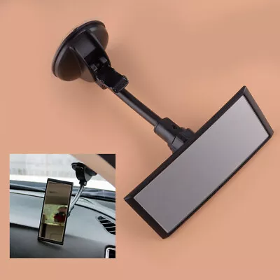 Car Interior Rear View Mirror Baby Safety View Oval Suction Cup 145mmx62mm Glass • £10.98