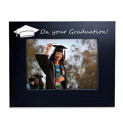 Graduation Gifts Black Wooden Photo Frame University Degree Daughter Son Gifts • £8.99