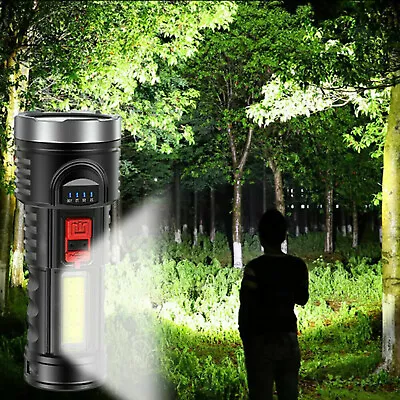 Handheld Waterproof Super Bright LED Torch Flashlight USB Bicycle Lamp Kit • £9.91