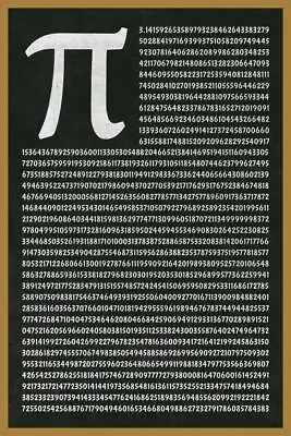 Mathematical Number PI To 1801 Decimals Math Classroom Science Poster 24x36 • $14.98
