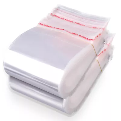 100Pcs Transparent Self Adhesive Bags OPP Cellophane Plastic Peel & Seal Bags • $3.21