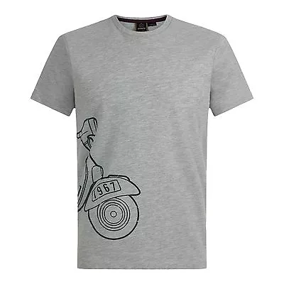 Mens Merc London Scooter / Mod Cotton T-shirt Wragby - Grey  • £21.99