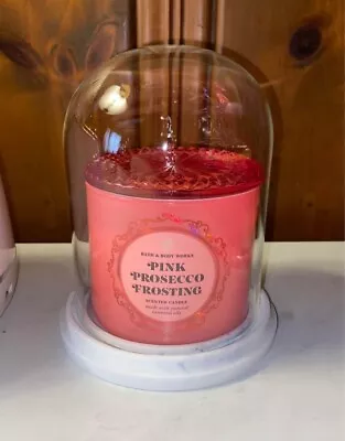 Bath & Body Works MARBLE BASE CLOCHE With Glass Top 3-Wick CANDLE HOLDER New • $49