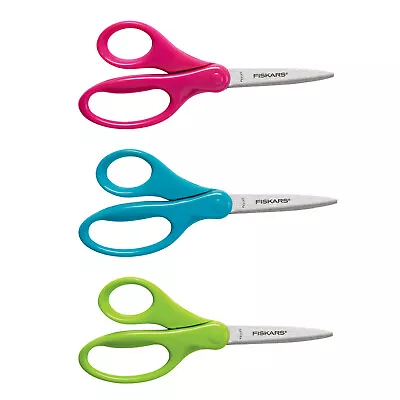 Fiskars Students' Antimicrobial Scissors Pointed Edge 18cm - Colour May Vary • £7.52