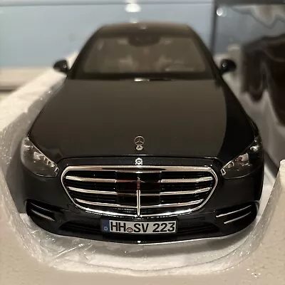 Norev 1:18 Mercedes-Benz S-Class AMG-Line (W223) In Obsidian Black • $150