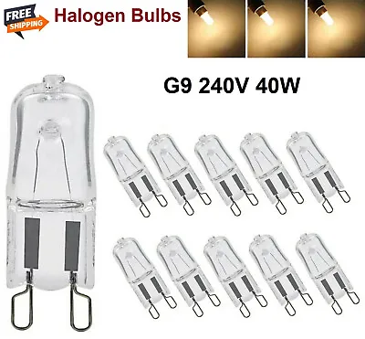 10x G9 Halogen Replacement Light Bulbs 40W 240V Warm White Clear Capsule 2 Pin • £3.99