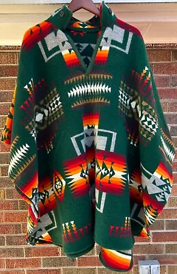 Beaver State - Pendleton Woolen Mills Patterned Poncho • $399.99