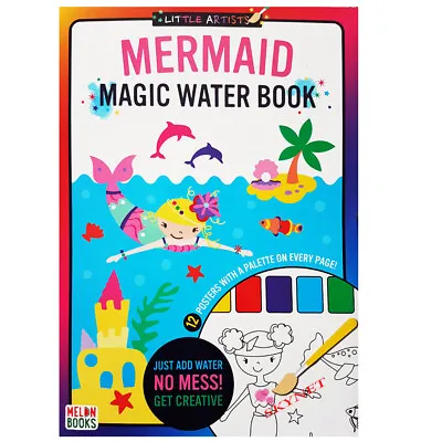 Children's MERMAID Magic Painting Colouring Book Activity No Mess Just Add Water • £4.49