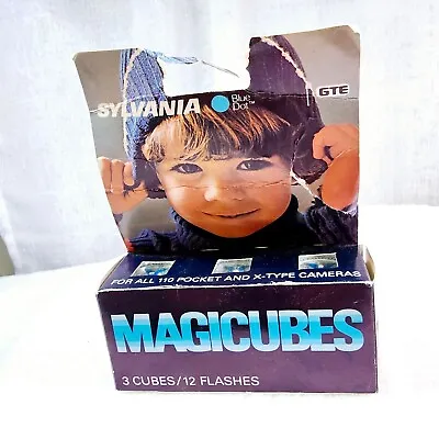 Sylvania Blue Dot Magicubes 3 Cubes/12 Flashes For 110 X-Type Cameras • $8