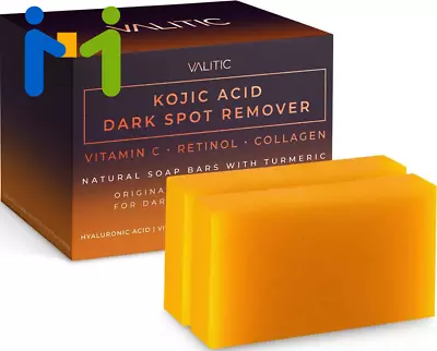 VALITIC Kojic Acid Dark Spot Remover Soap Bars With Vitamin C Retinol...  • $18.20