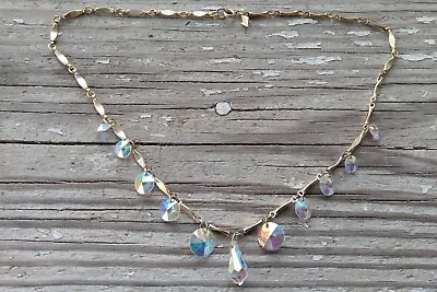 Vintage 60s Sarah Coventry Crystal Fire Necklace AB Rhinestones  • $9.99