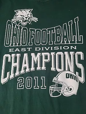 Vintage Ohio University Bobcats 2011 East Champions Green Shirt Mens 2XL  • $19.99