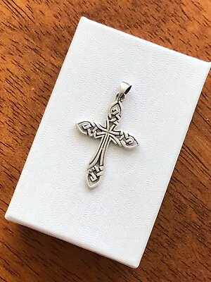 Celtic Knot Cross Pendant For Necklace 925 Sterling Silver 28mm1.10  Mens Womens • $25.95